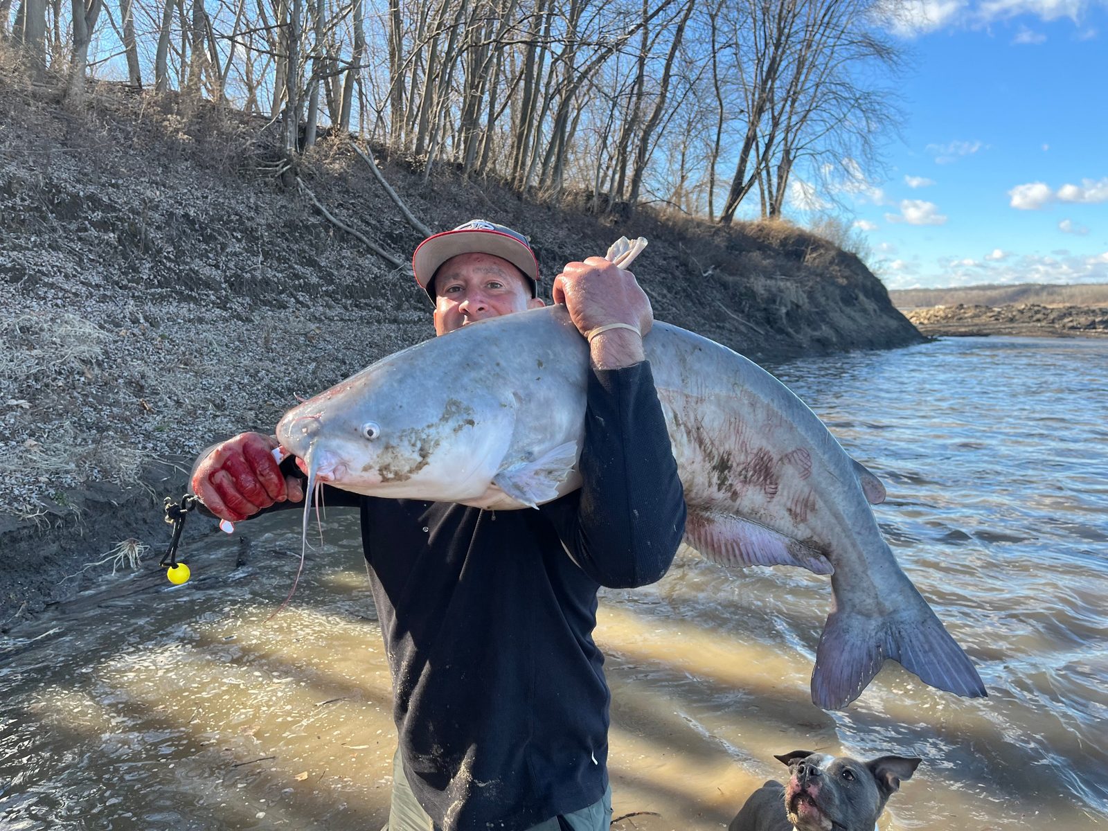 Jeff Howell with a big blue catfish